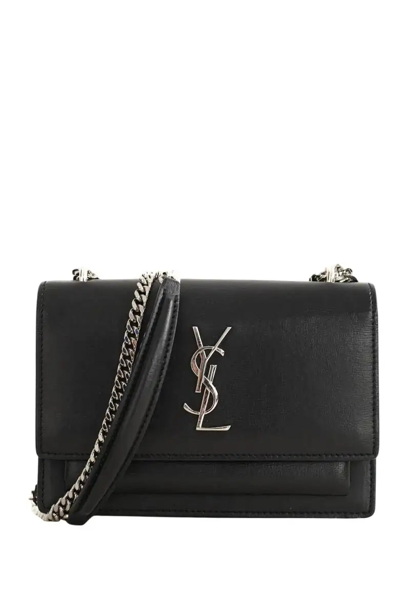Mini sac Yves Saint Laurent Sunset Noir en Cuir - Seconde Main