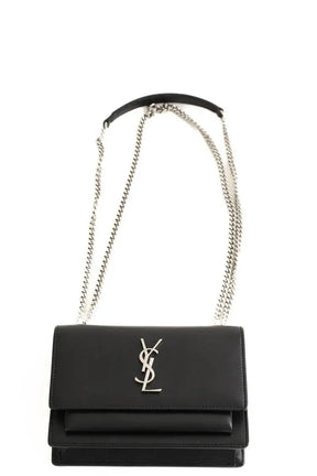 Mini sac Yves Saint Laurent Sunset Noir en Cuir