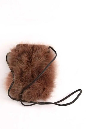 Mini sac Yves Salomon Marron en Fourrure