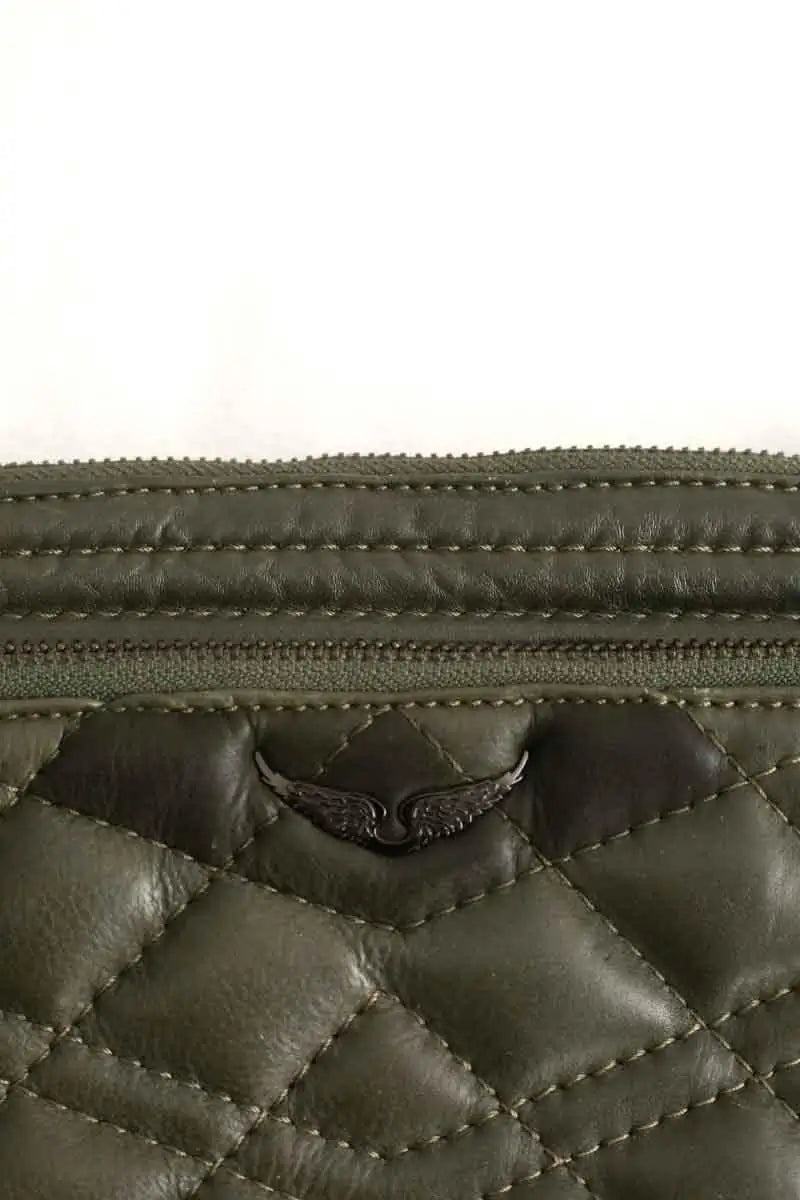 Mini sac Zadig & Voltaire Kaki en Cuir