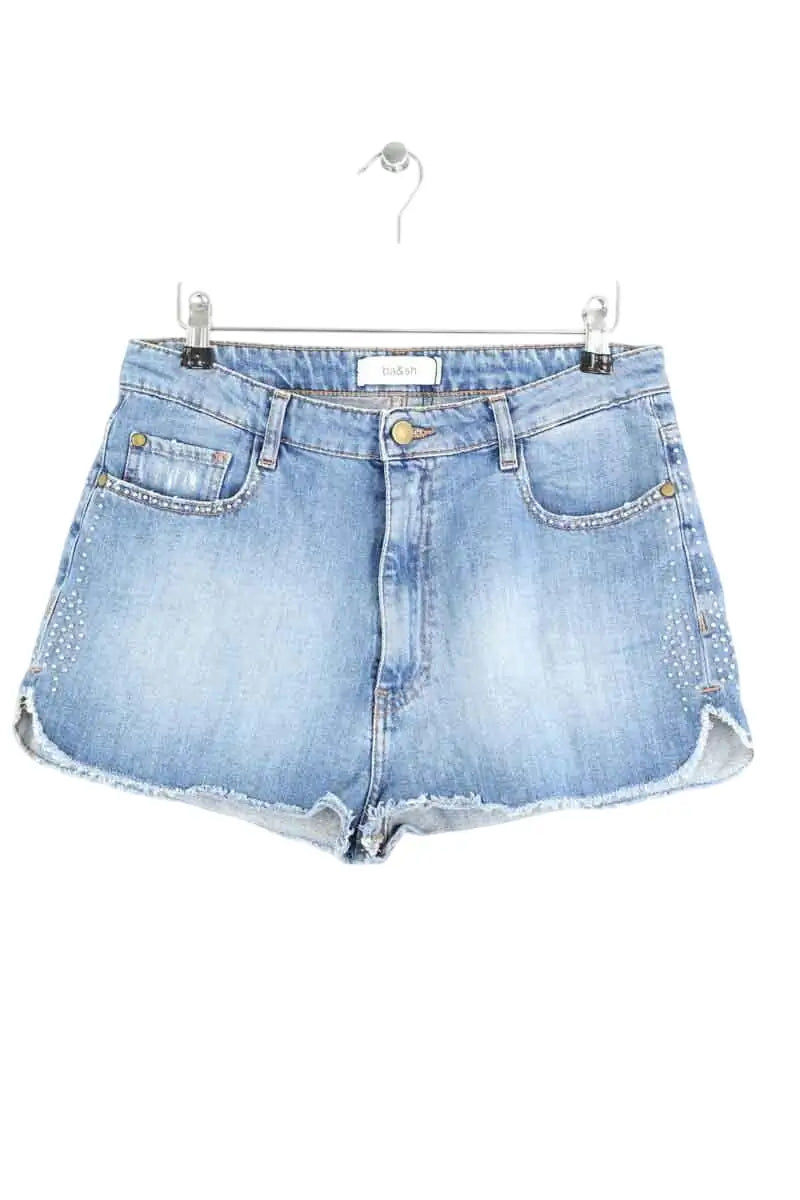 Mini short Ba&Sh Bleu en Coton, taille L - Seconde Main