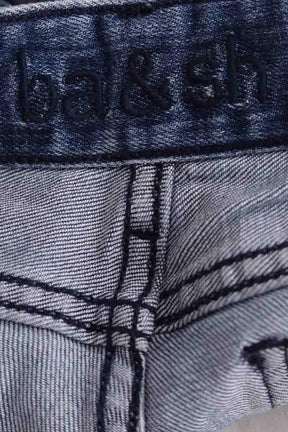 Mini short Ba&Sh Bleu en Coton