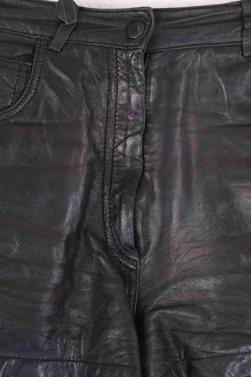 Mini short Ba&Sh Noir en Cuir