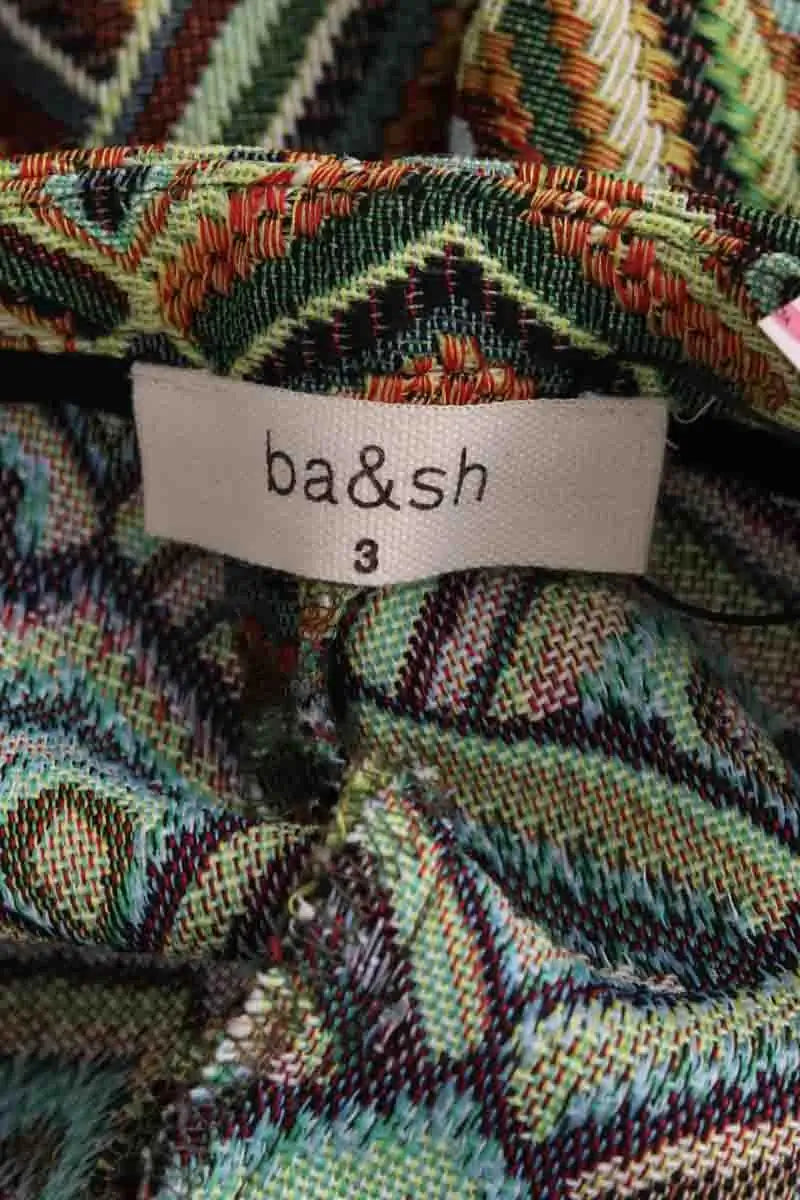 Mini short Ba&Sh Vert en Coton