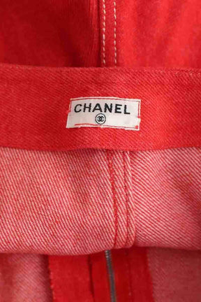 Mini short Chanel Rouge en Coton