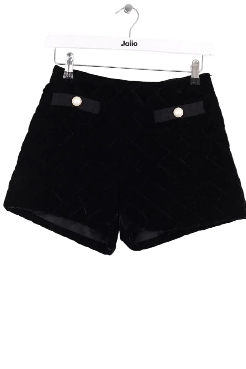 Mini short Claudie Pierlot Noir en Synthétique, taille XS - Seconde Main