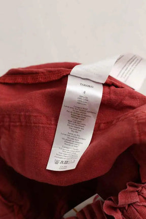 Mini short Des Petits Hauts Takoko Rouge en Lin