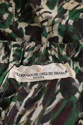 Mini short Golden Goose Vert en Soie