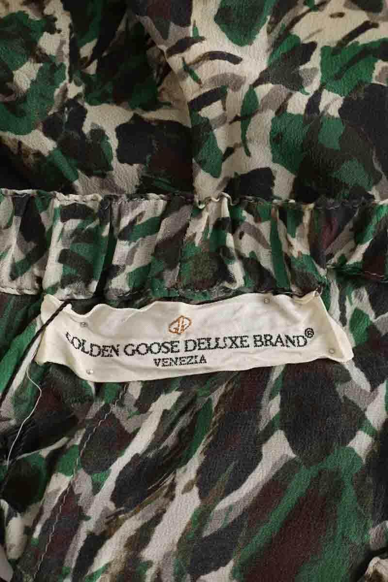 Mini short Golden Goose Vert en Soie