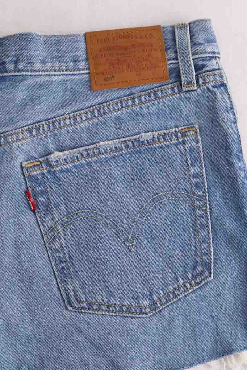 Mini short Levi's 501 Bleu en Coton