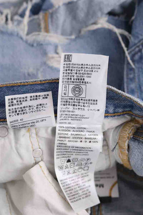 Mini short Levi's 501 Bleu en Coton
