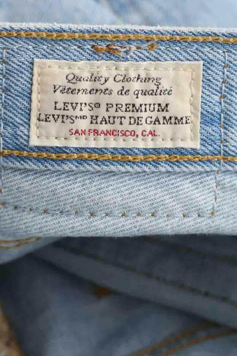 Mini short Levi's 501 Bleu en Coton