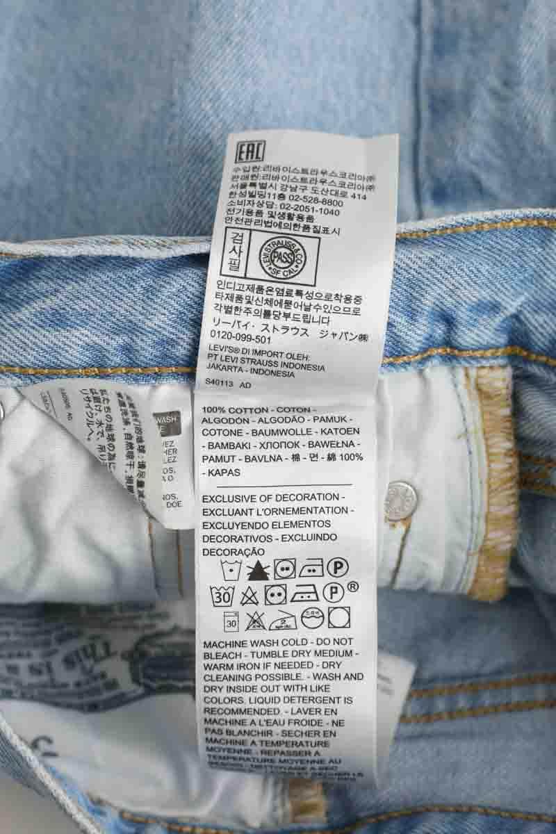 Mini short Levi's 501 Bleu en Coton