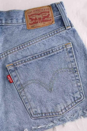 Mini short Levi's 501 Bleu en Coton