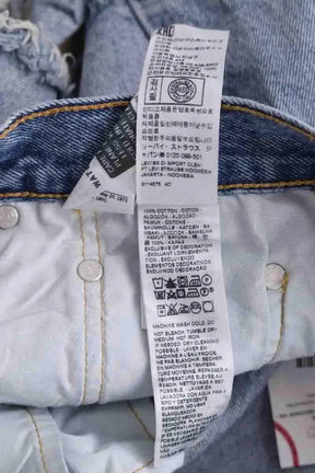 Mini short Levi's 501 Bleu en Coton
