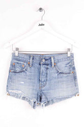 Mini short Levi's 501 Bleu en Coton, taille XS - Seconde Main