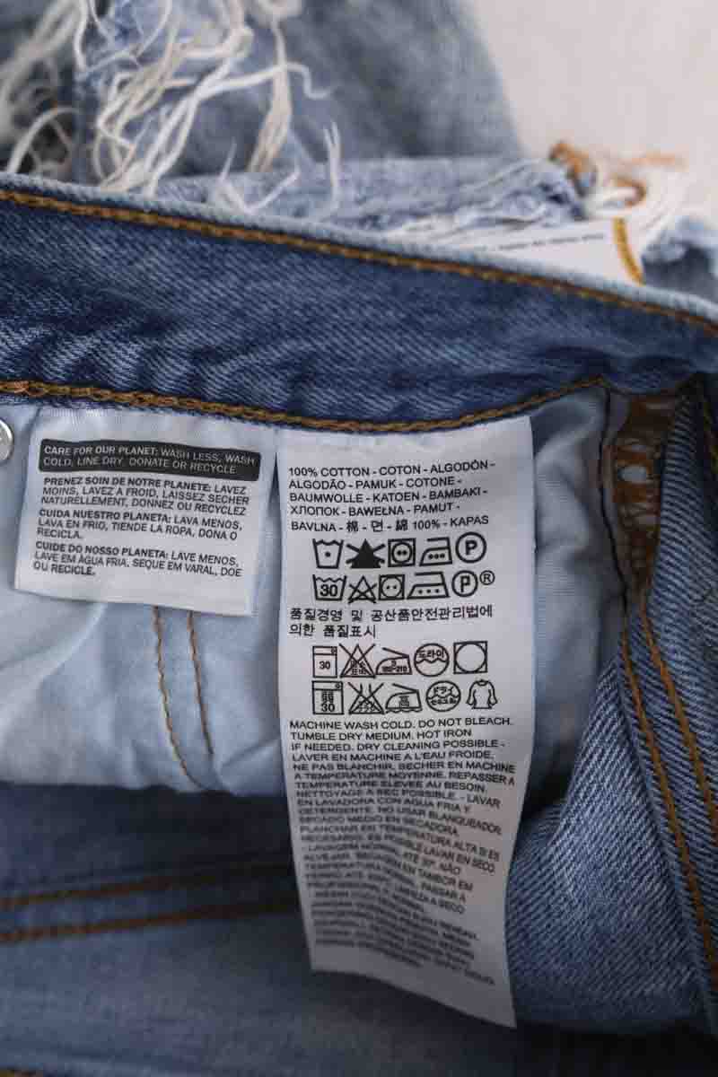 Mini short Levi's 501 Bleu en Coton