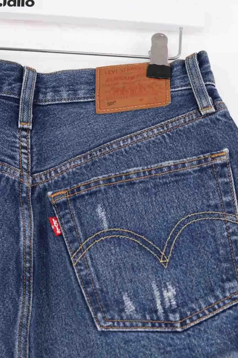 Mini short Levi's 501 Bleu en Coton
