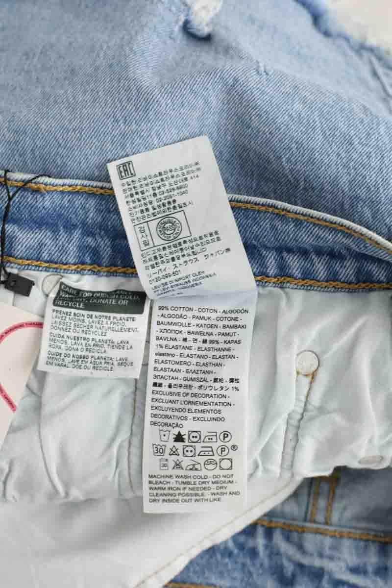Mini short Levi's 501 Bleu en Coton