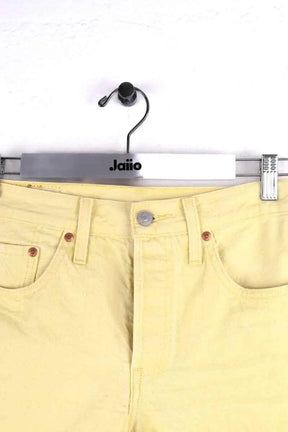 Mini short Levi's 501 Jaune en Coton