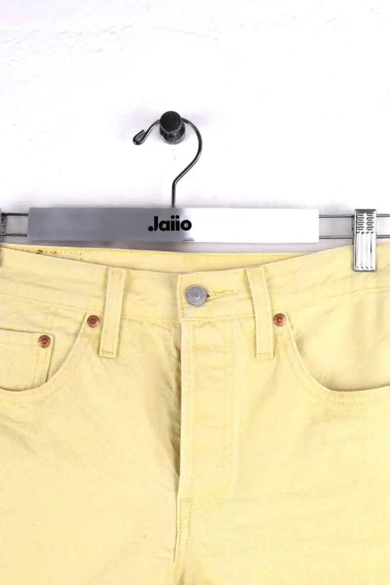 Mini short Levi's 501 Jaune en Coton