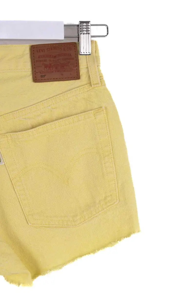 Mini short Levi's 501 Jaune en Coton