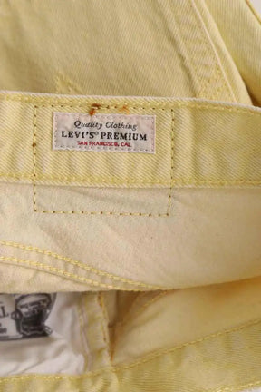 Mini short Levi's 501 Jaune en Coton