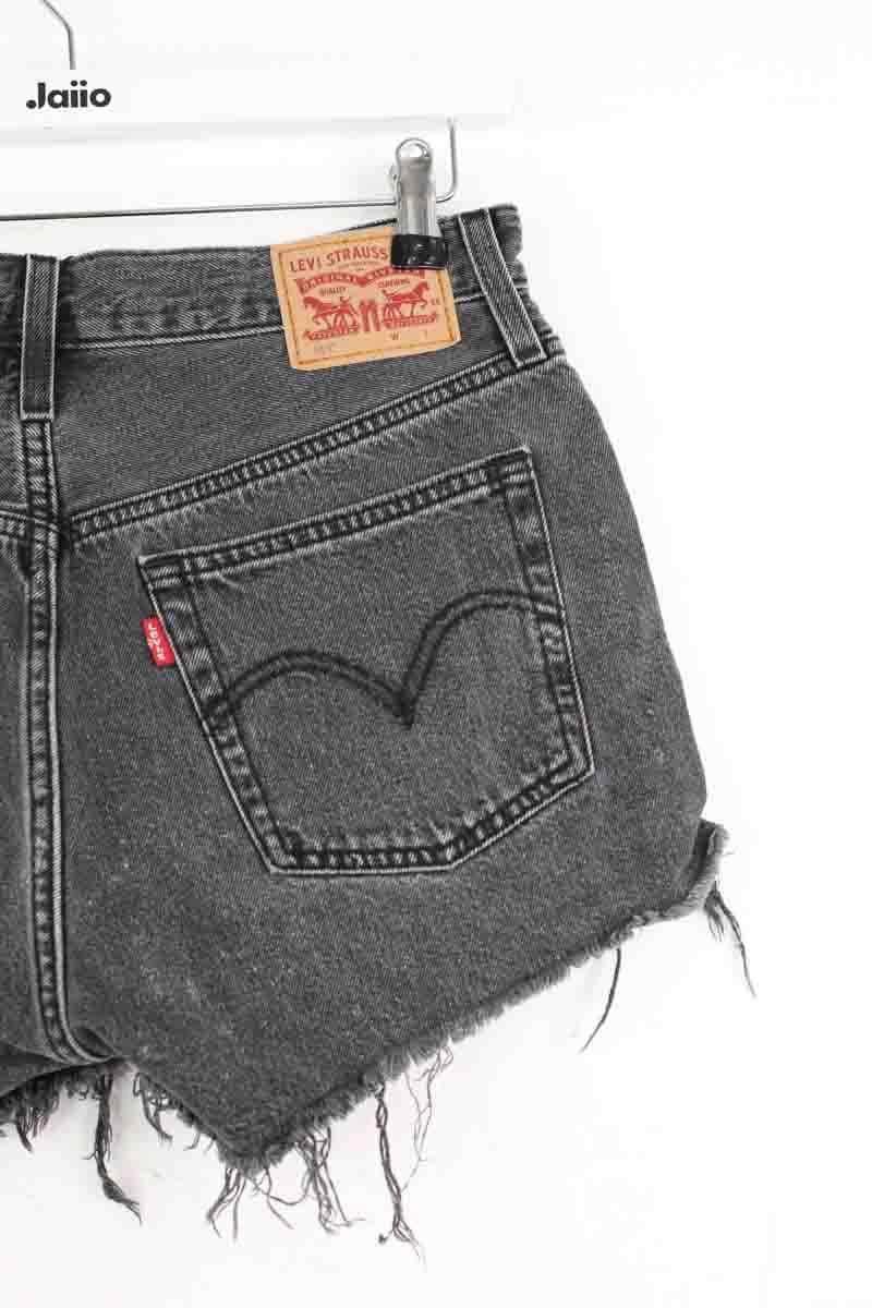 Mini short Levi's Anthracite en Coton