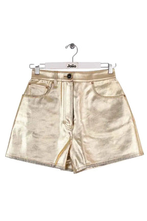Mini short Louis Vuitton Doré en Coton, taille S - Seconde Main