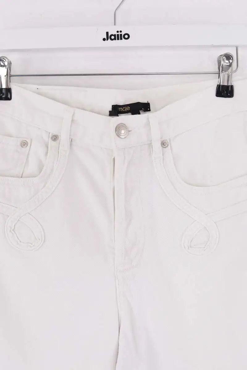 Mini short Maje Blanc en Coton
