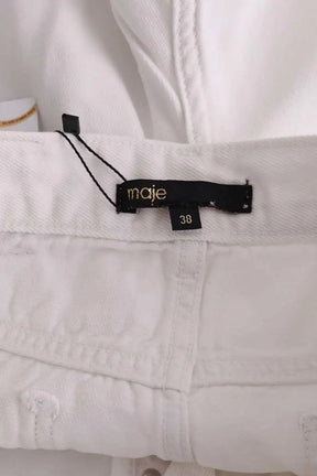 Mini short Maje Blanc en Coton