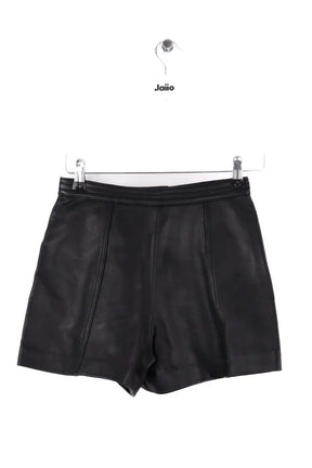 Mini short Maje Noir en Cuir