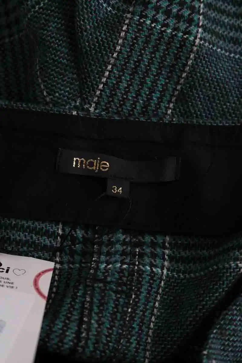 Mini short Maje Vert en Synthétique