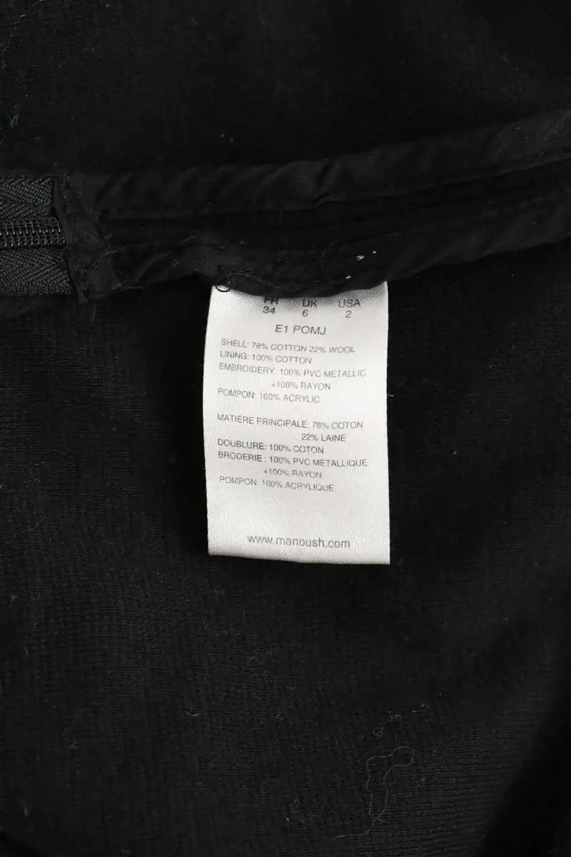 Mini short Manoush Noir en Coton