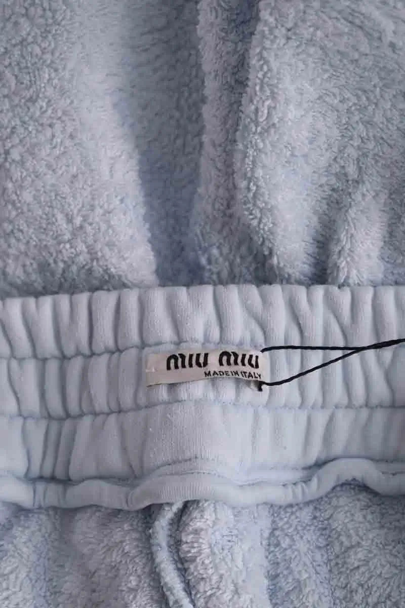 Mini short Miu Miu Bleu en Coton