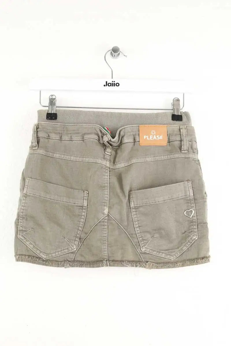 Mini short Please Kaki en Coton