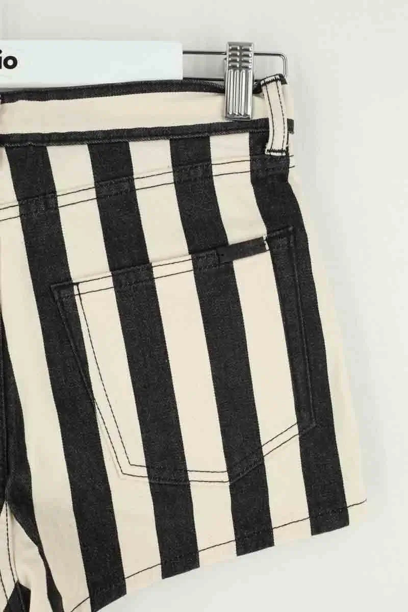 Mini short Saint Laurent Blanc en Coton