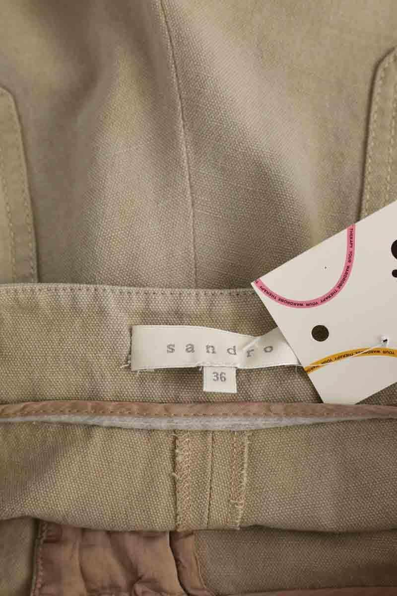 Mini short Sandro Beige en Lin