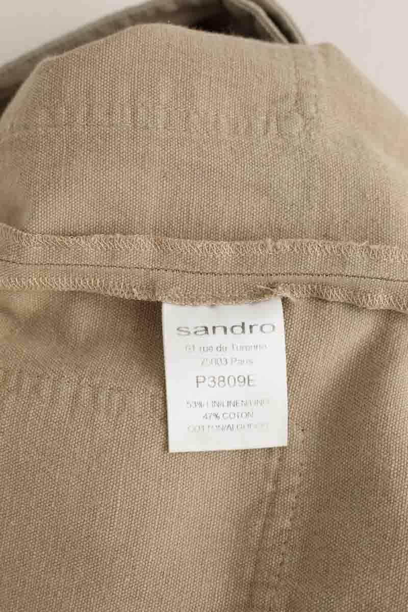 Mini short Sandro Beige en Lin