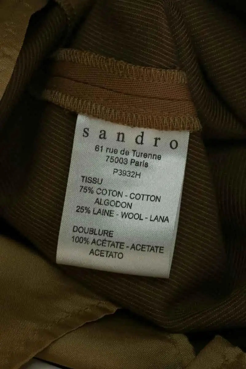 Mini short Sandro Camel en Coton