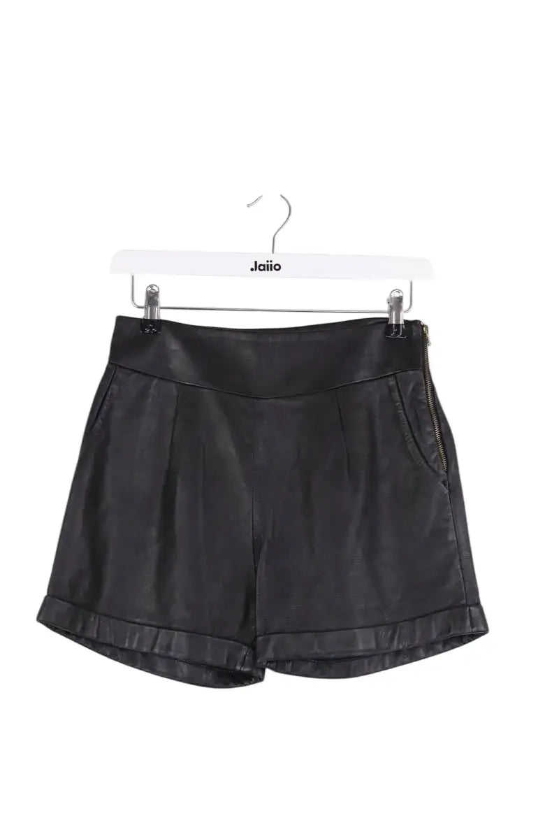 Mini short Sandro Noir en Cuir, taille S - Seconde Main