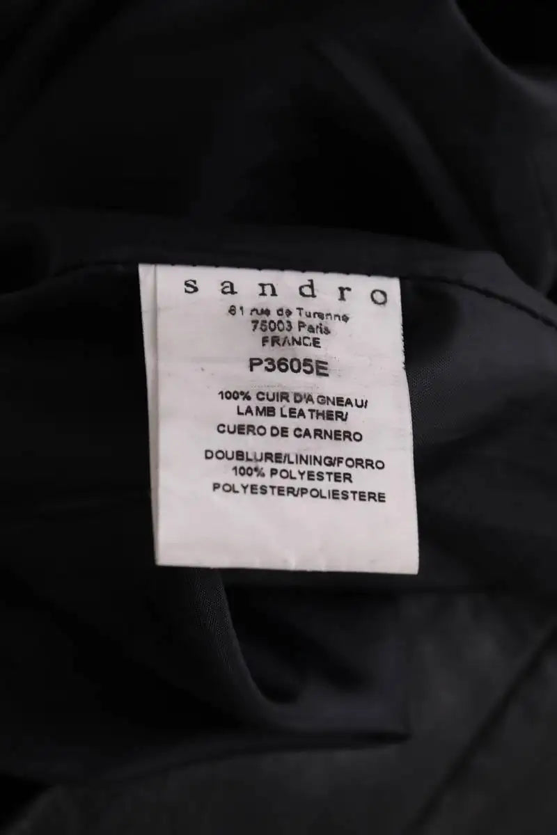 Mini short Sandro Noir en Cuir
