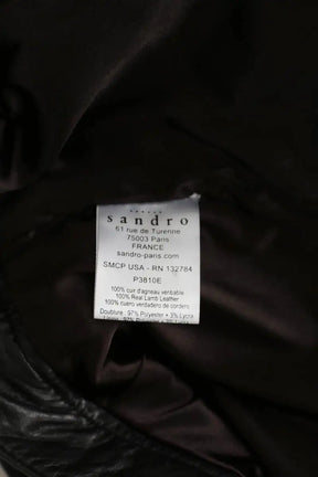Mini short Sandro Noir en Cuir