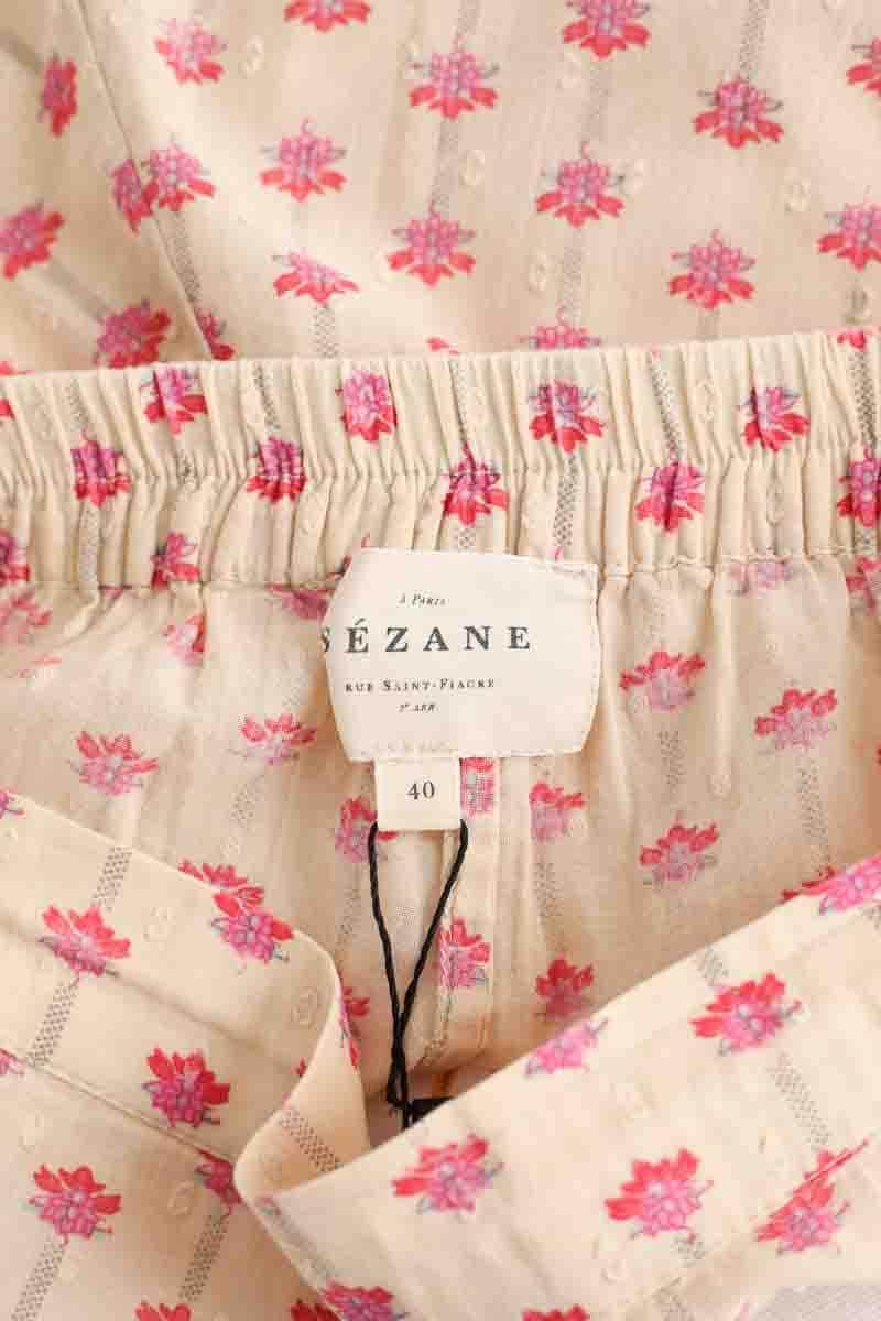 Mini short Sézane Beige en Coton