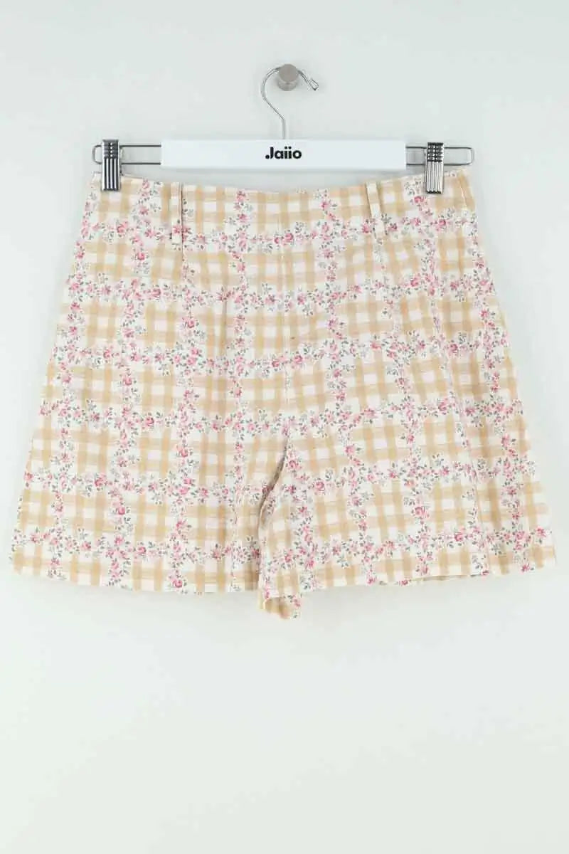 Mini short Sézane Beige en Lin