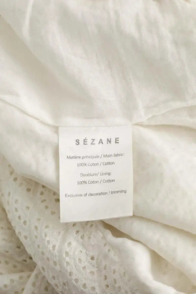 Mini short Sézane Blanc en Coton