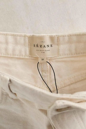Mini short Sézane Blanc en Coton