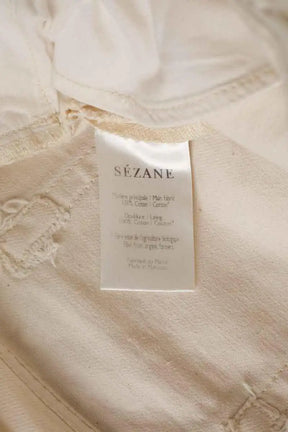 Mini short Sézane Blanc en Coton