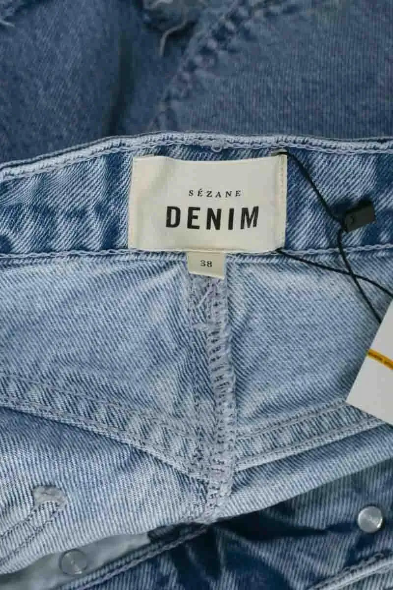 Mini short Sézane Bleu en Coton