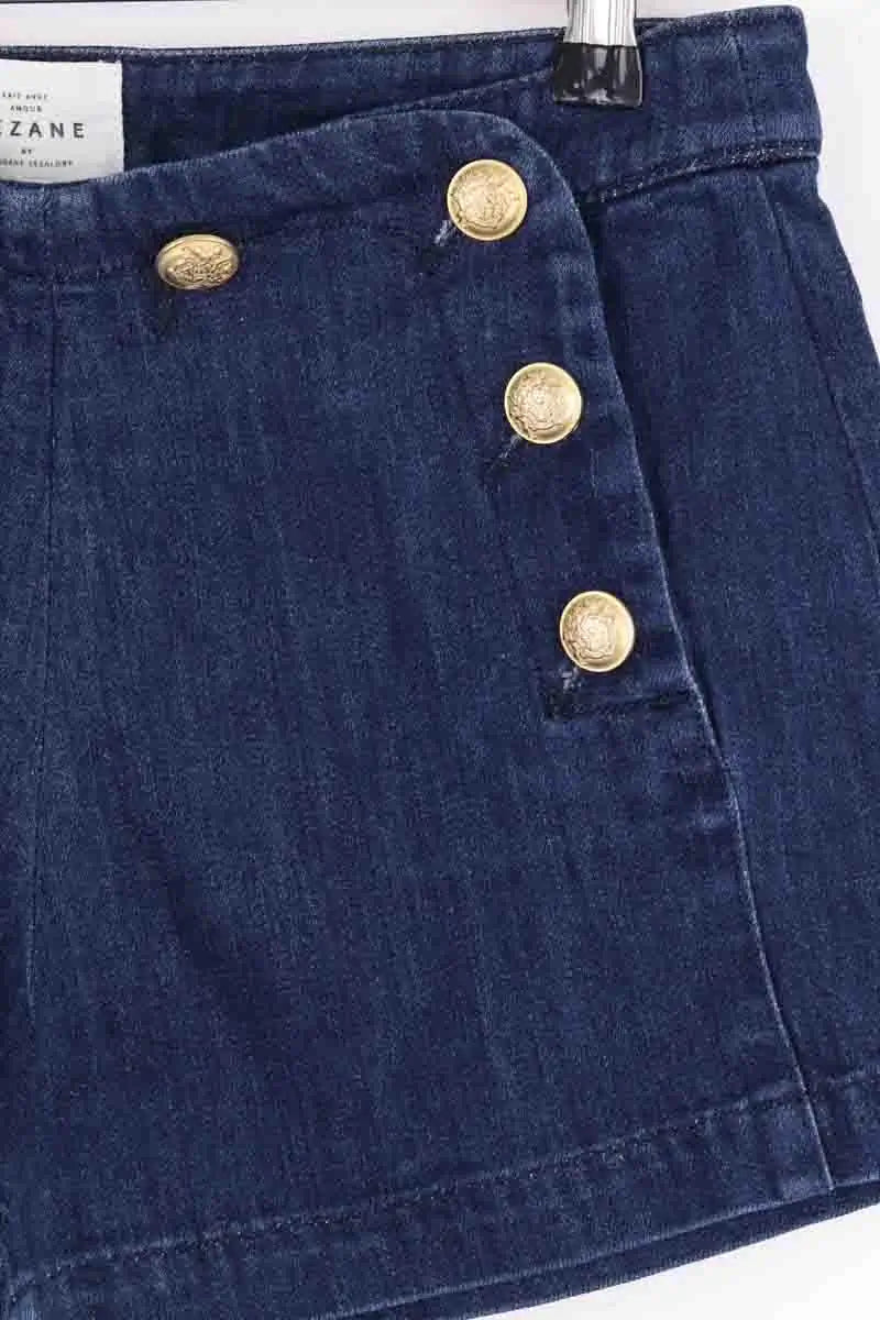 Mini short Sézane Bleu en Coton